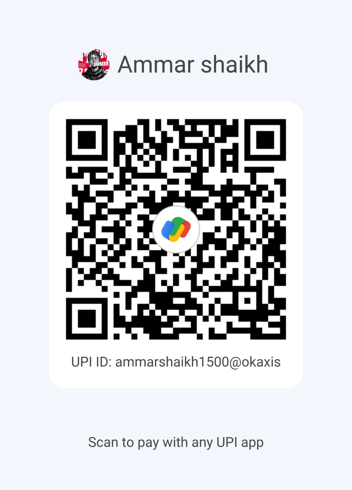 Ammar Shaikh UPI QR Code ₹49